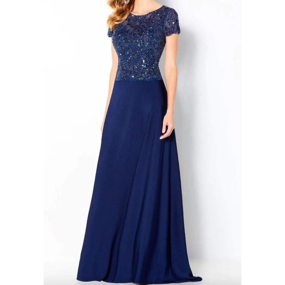 Cameron Blake Mother of the Bride 220650 Cap Sleeve A-Line Sz. 16 (SAMPLE)